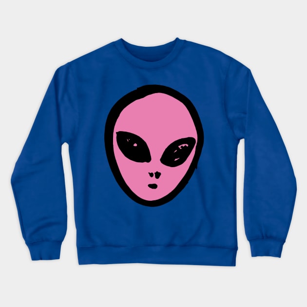 Alien Head Crewneck Sweatshirt by KaiaAramayo